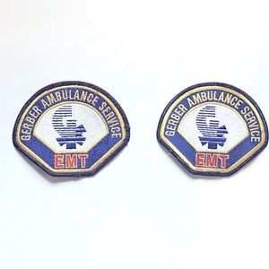 Gerber Ambulance Service Embroidery Sewing Applique Patches Iron on Sew On Set